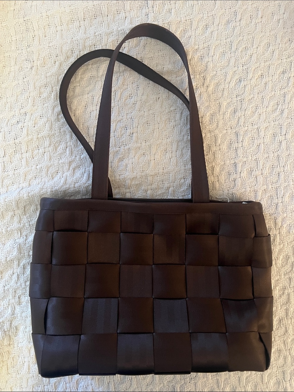 Harveys Woven Tote in Dark Brown